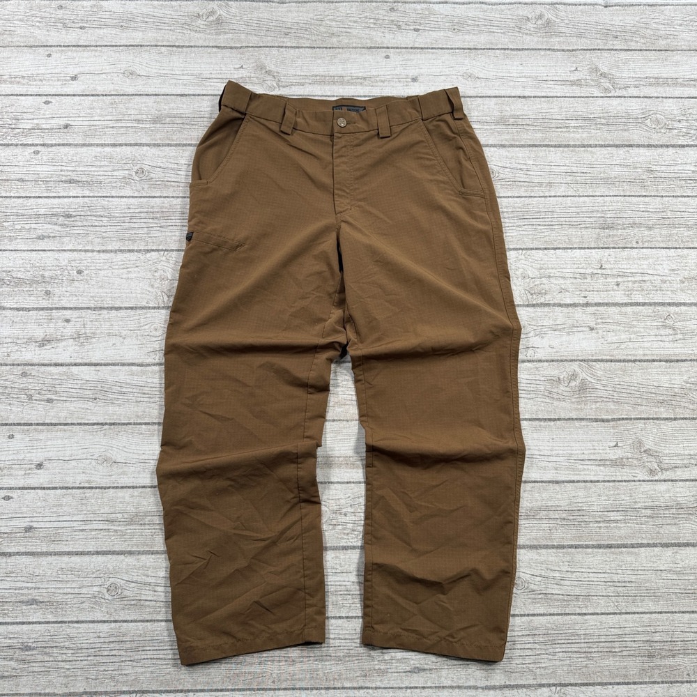 5.11 Tactical Pants Mens 34x30 Brown Ripstop Straight Leg Utility Hiking Outdoor